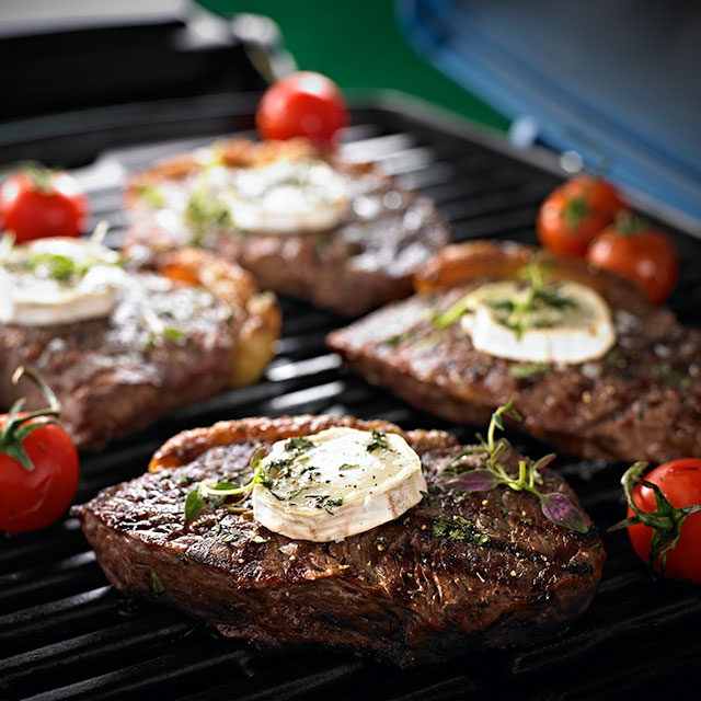 Grilled Steak With Goat Cheese Square